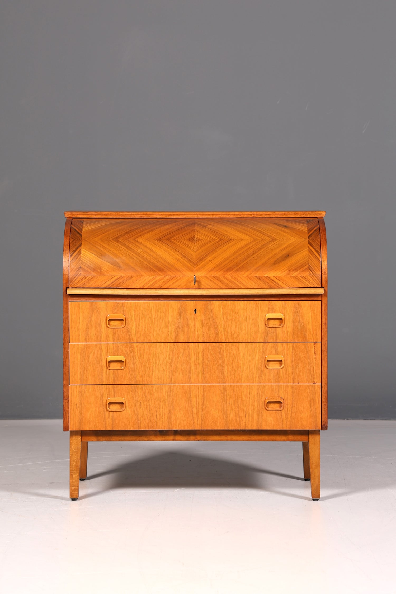 Wunderschöner Mid Century Rollladen Sekretär Danish Design Schreibkommode 60er Jahre