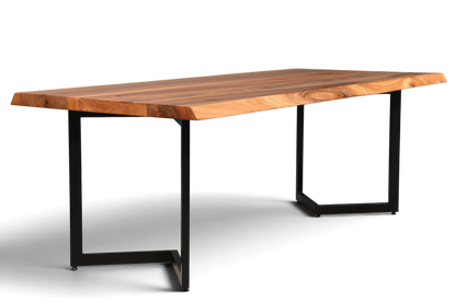 Traumhafter Nussbaum Tisch 220cm-95cm Esszimmer Tisch Baumkanten Platte massiv Holz Küchentisch
