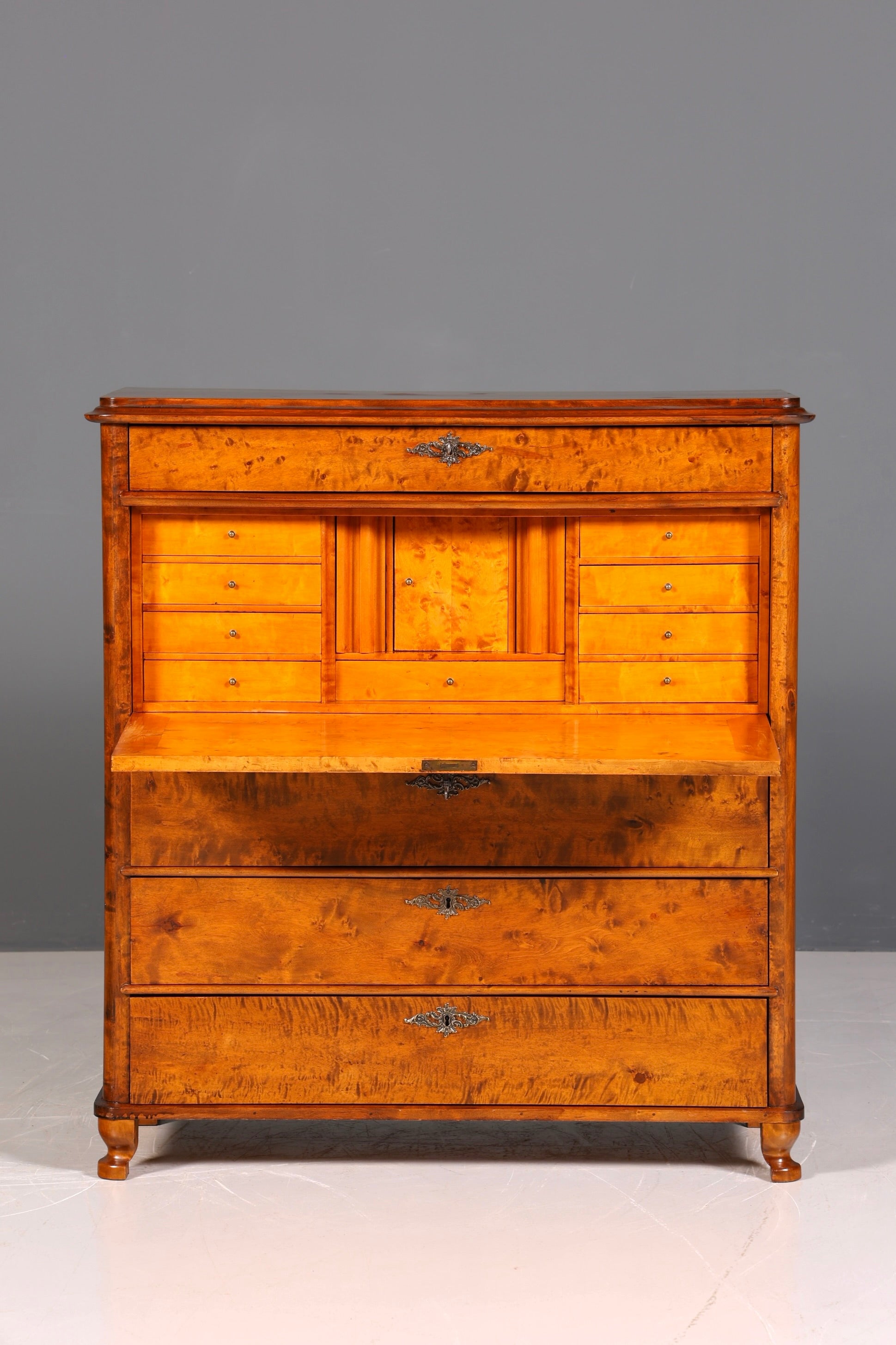 F878 Finish cm Wunderschöner Gründerzeit Sekretär Kommode Jugendstil Schubladenkommode Antik Vertiko
