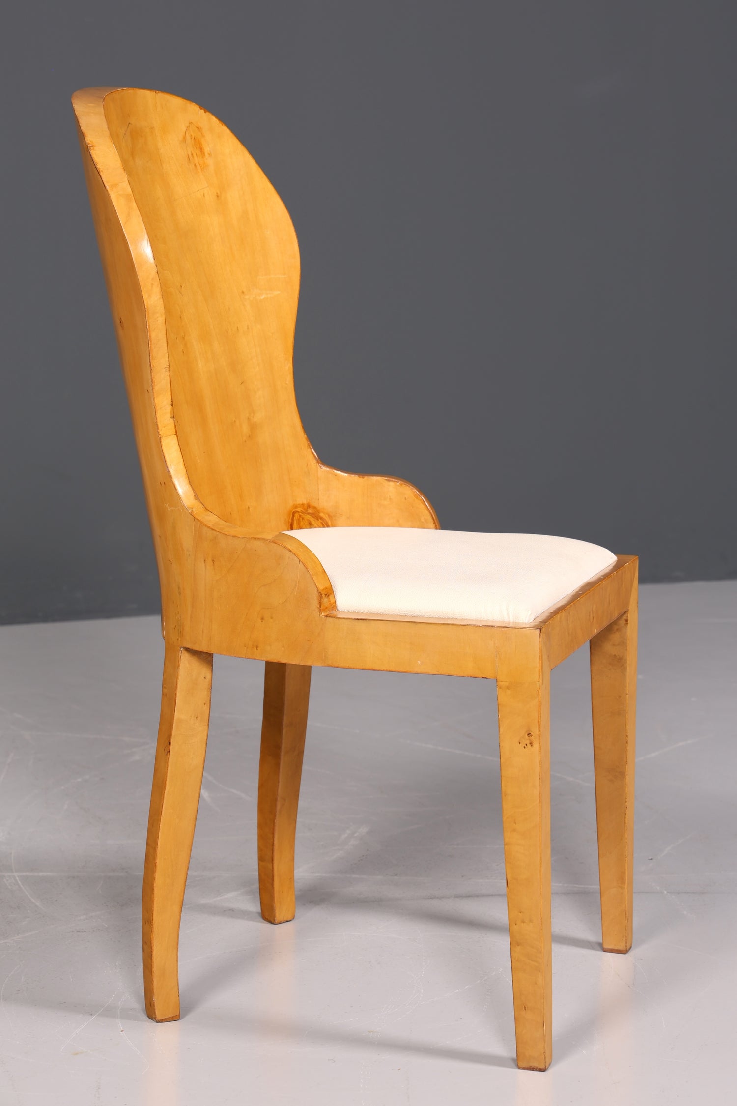 Stilvoller Art Deco Design Stuhl Biedermeier Stil Sekretär Stuhl Birke Esszimmer Stuhl 4 von 4