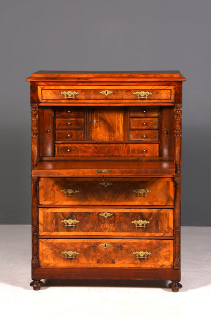 Wunderschöner Gründerzeit Sekretär Vertiko Highboard Louis Philippe Kommode Sekretär Schrank um 1880