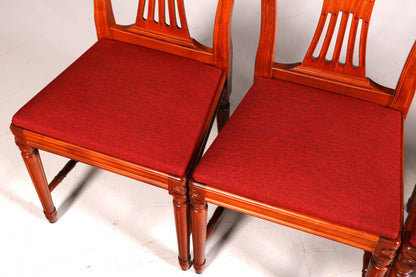 4x Edle Englische Stühle Englisch Dining Chairs Antik 60er Jahre Regency Küchenstühle Stuhlset
