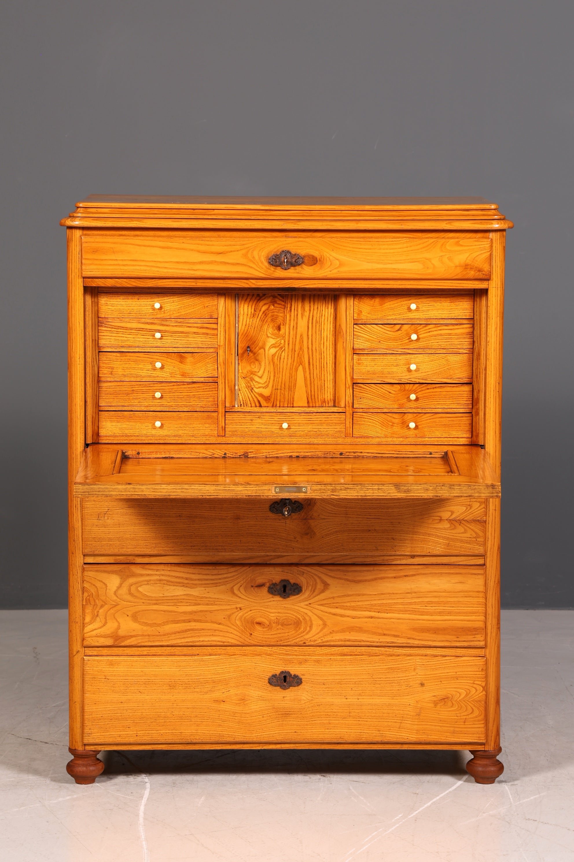 G680 Finish EIN 3D BILD FOLGT Edler Gründerzeit Sekretär Vertiko Highboard Louis Philippe Kommode um 1880 (Kopie)