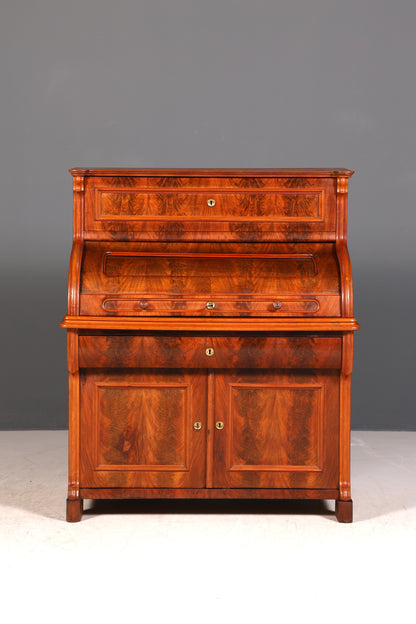 G272 Finish cm Beeindruckender Louis Philippe Sekretär Antik Rollladen Sekretär Schreibtisch Nussbaum Aufsatzsekretär (Kopie)