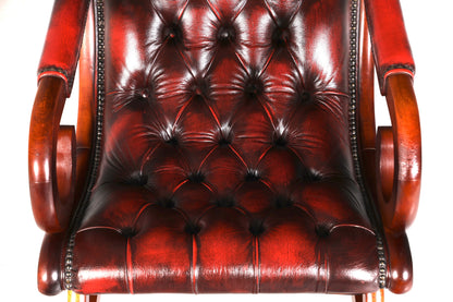 Stilvoller Original Chesterfield Schaukelstuhl Englischer Armlehnsessel Englisch Sessel Schwingsessel