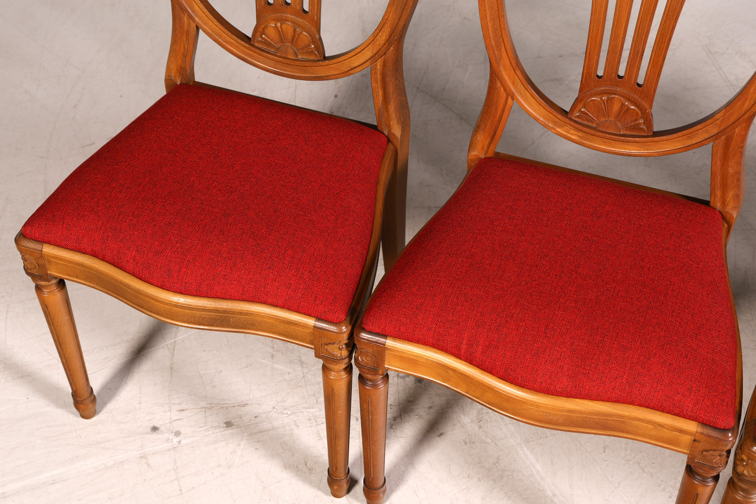 Wunderschöne 4er Set Englische Stühle Regency 60er Jahre Dining Chairs Antik Polsterstühle