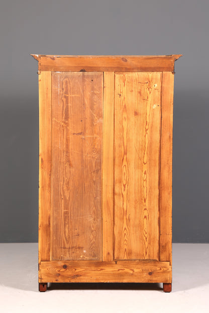 Traumhafter Gründerzeit Schrank Louis Philippe Antik Kleiderschrank Wäscheschrank Dielenschrank