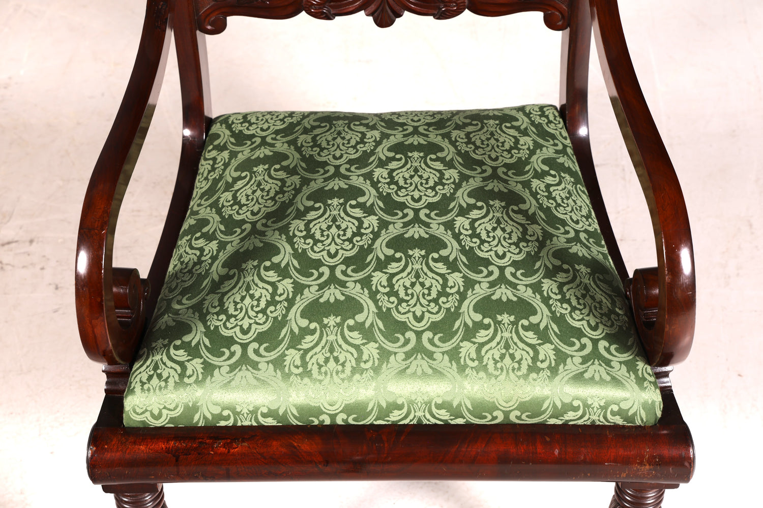 Wunderschöner Englischer Stuhl UK Küchenstuhl Antik Mahagoni Sekretär Stuhl Polsterstuhl 2 von 2