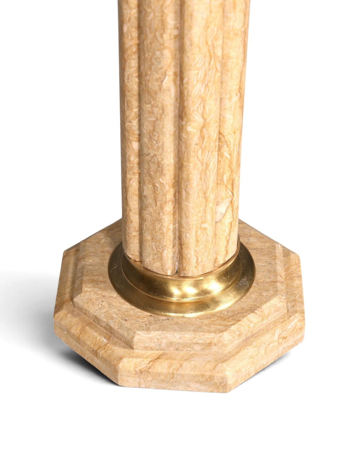 Wunderschöne Barock Stil Säule Louis XV Marmor Blumensäule Naturstein Beige Sockel Ablage 1 von 2