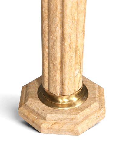 Wunderschöne Barock Stil Säule Louis XV Marmor Blumensäule Naturstein Beige Sockel Ablage 1 von 2