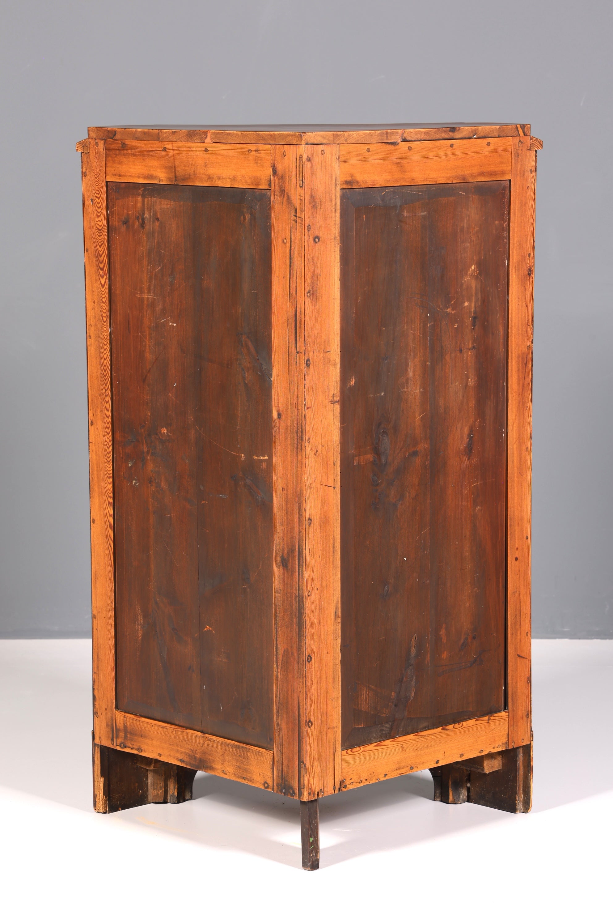 Wunderschöner Biedermeier Eckschrank Vertiko Antik Mahagoni Schrank um 1860