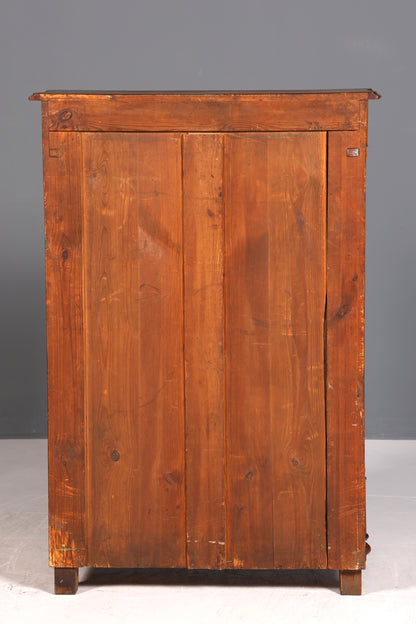 Fantastic Louis Philippe showcase antique Biedermeier cabinet made of real wood around 1880