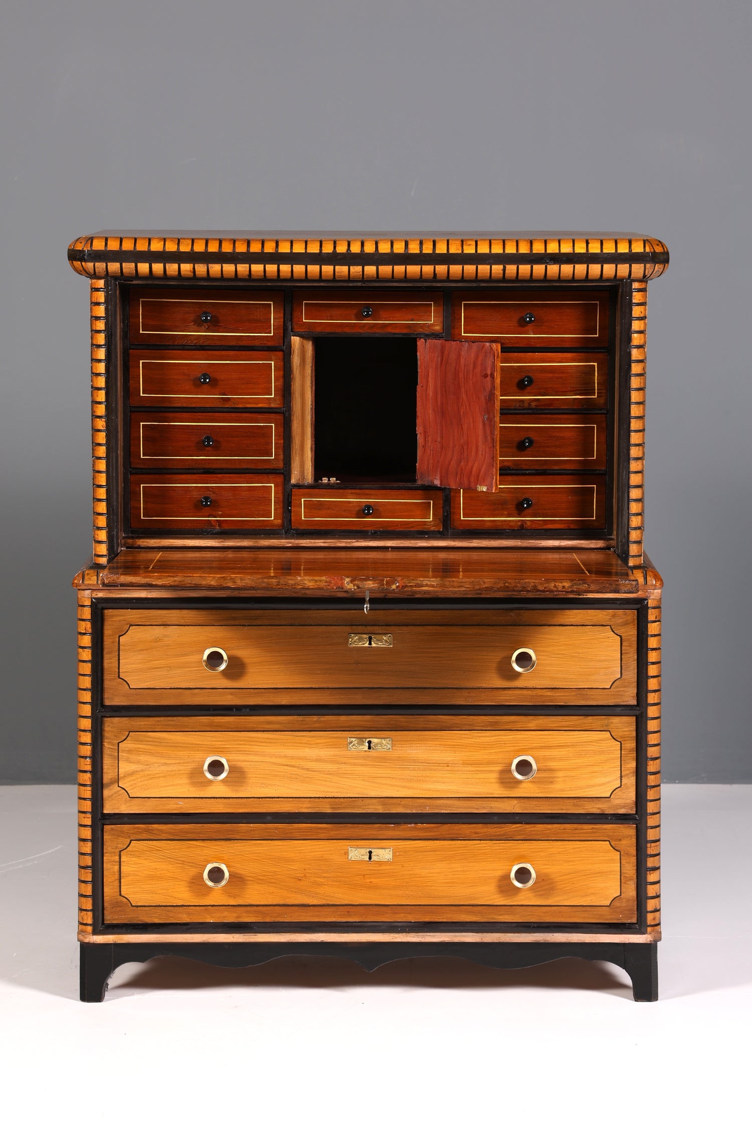 Wunderschöner Antik Sekretär echt Holz Schreibkommode Vertiko Schubladenkommode Schreibtisch