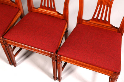 4x Edle Englische Stühle Englisch Dining Chairs Antik 60er Jahre Regency Küchenstühle Stuhlset