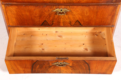 Stylish Louis Philippe chest of drawers, walnut, Biedermeier style, circa 1890