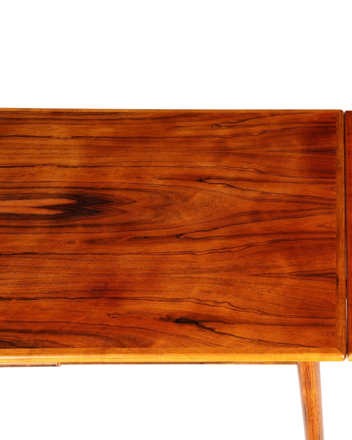 Hauptstadt Möblerei Mid Century Esstisch aus Echtholz mit markanter Maserung in Vintage Optik