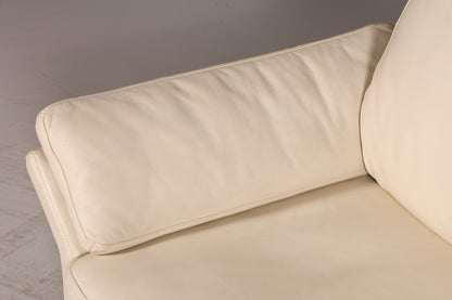 Wunderschönes Original Rolf Benz Sofa Modell 3300 Creme Echtleder 2-Sitzer Couch Designer Ledersofa