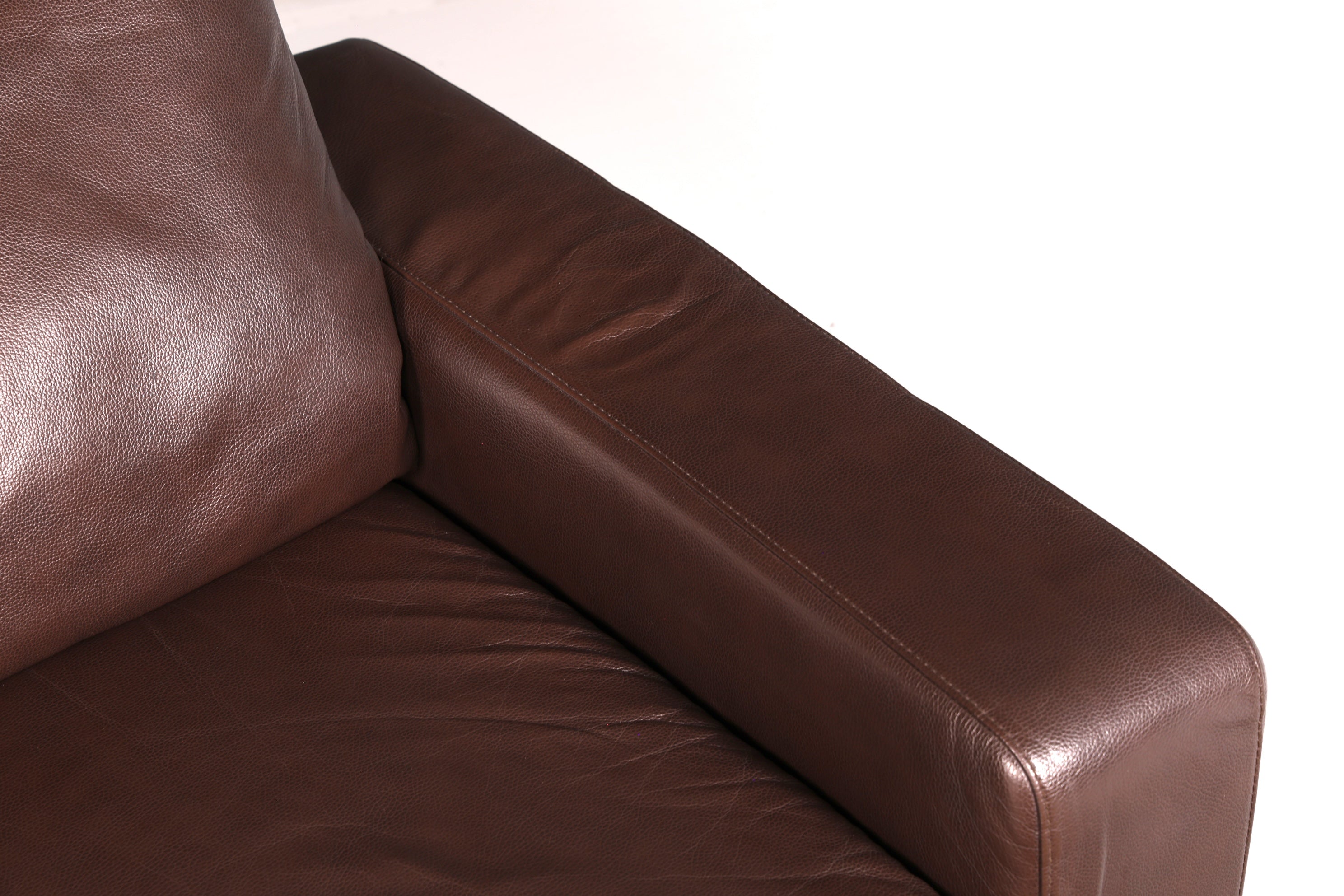 Prachtige Stressless E200 chaise longue van echt leer, bruin, longchair, ottomane, leren bank, relaxfauteuil, vintage