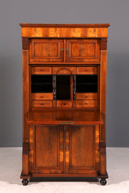 Edler Gründerzeit Sekretär Vertiko Highboard Louis Philippe Kommode Sekretär Schrank um 1880