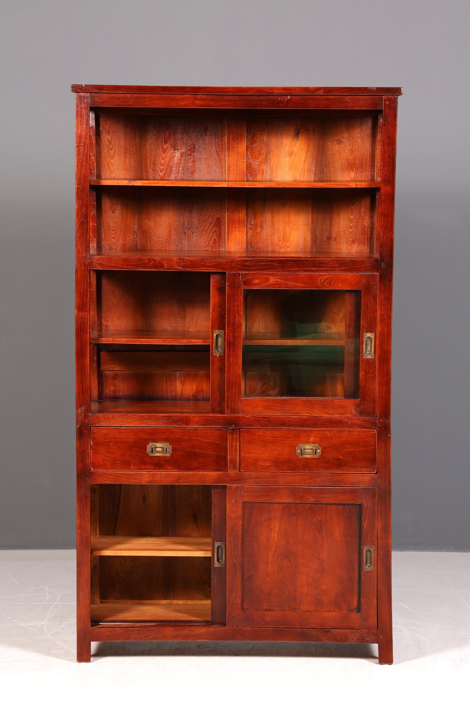 Wunderschöner Maritimer Vitrinenschrank Englisch Echt Holz Bibliothek Englische Anrichte Antik
