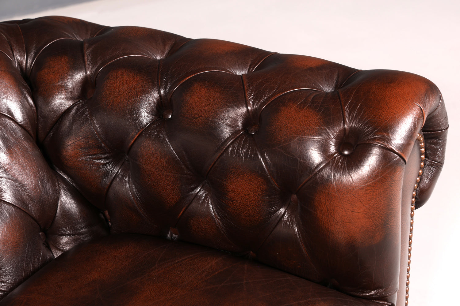 Wunderschönes Original Centurion Chesterfield Sofa 2-Sitzer Couch England echt Leder Polstersofa Ledersofa