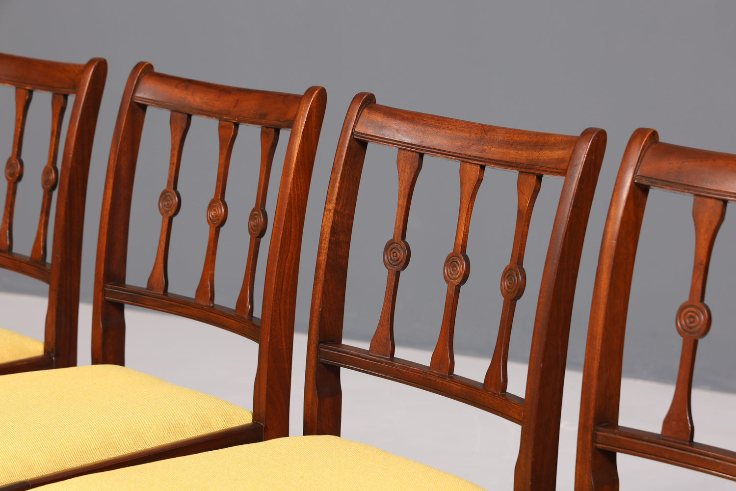 4x Edle Englische Stühle Englisch Dining Chairs Antik 60s Küchenstühle Stuhlset Esszimmer Stühle