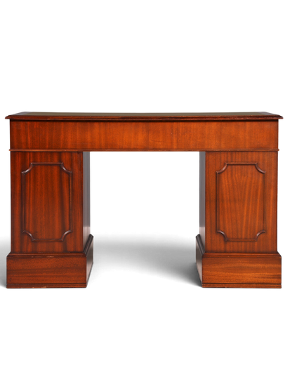 Wunderschöner Englischer Schreibtisch Mahagoni Bürotisch Englisch Desk Leder Auflage