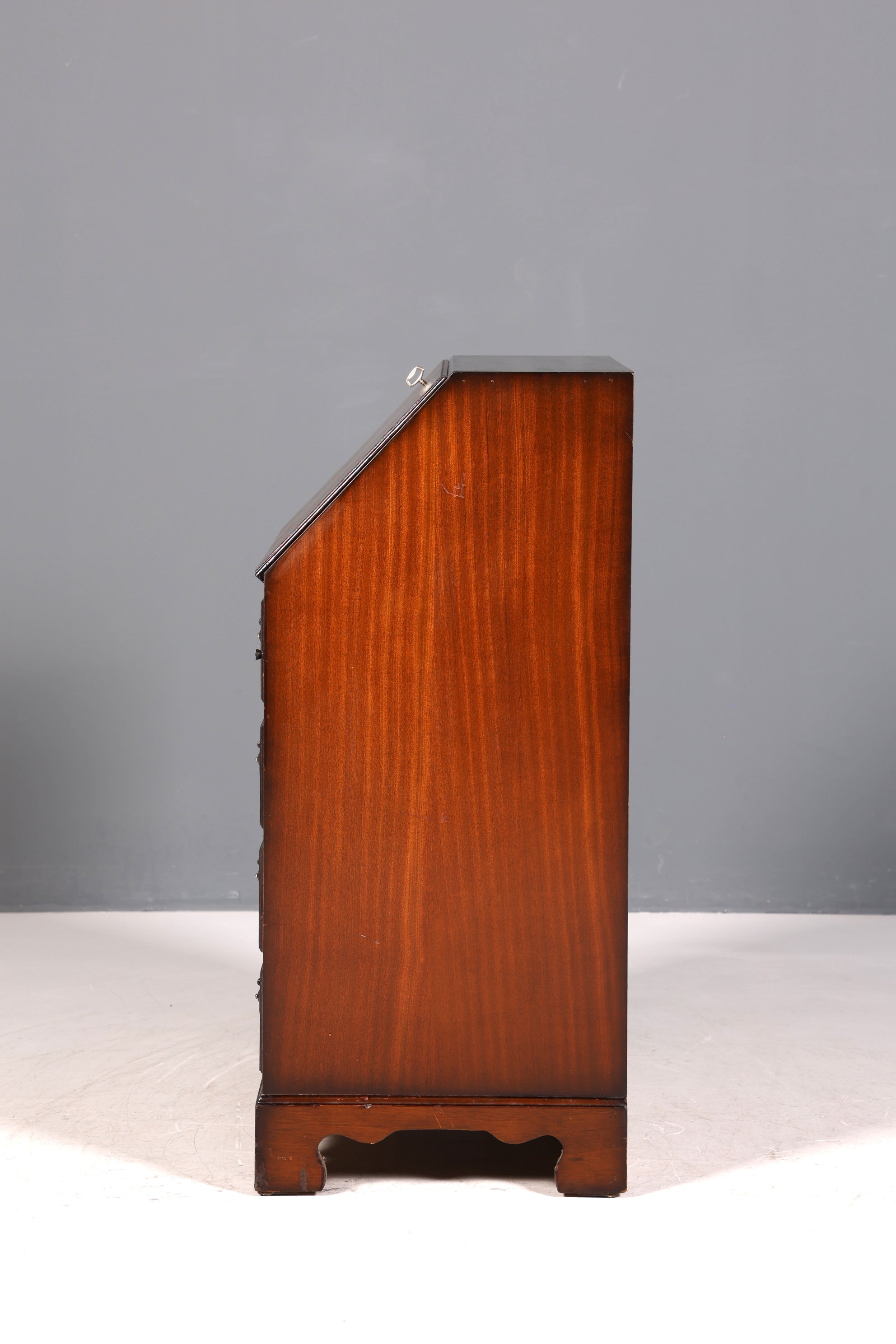 Wunderschöner Englischer Sekretär echt Lederauflage Schreibkommode Mahagoni Schreibtisch Kommode