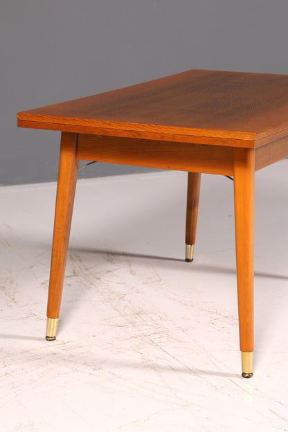 Prachtige midcentury-keukentafel, vintage uitschuifbare en in hoogte verstelbare eettafel uit de jaren 60 van hout