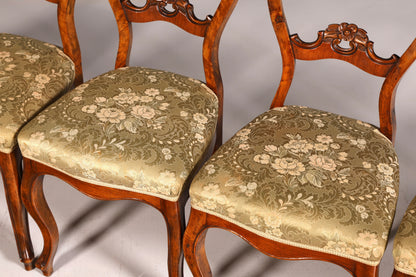 6x Traumhafte Louis Philippe Stil Stühle Biedermeier Stuhl Set Antik Küchenstühle Esszimmer Stühle