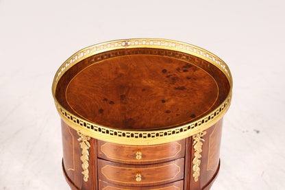 Edler Barock Louis XV Stil Beistelltisch Ablagetisch massiv Kommode Antik Stil