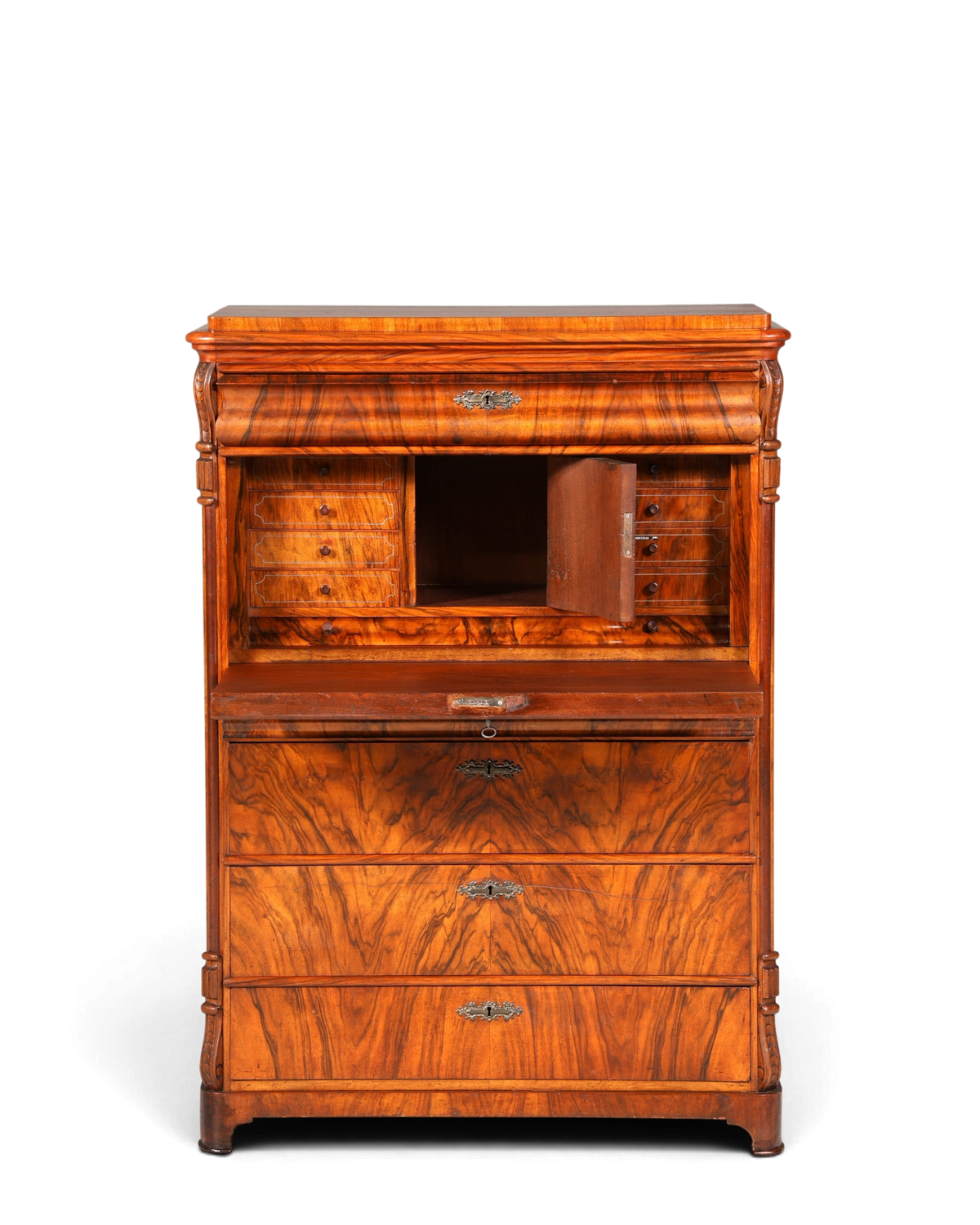 Wunderschöner Louis Philippe Sekretär um 1880 Gründerzeit Antik Schrank Chiffoniere