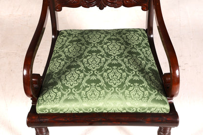 Wunderschöner Englischer Stuhl UK Küchenstuhl Antik Mahagoni Sekretär Stuhl Polsterstuhl 1 von 2