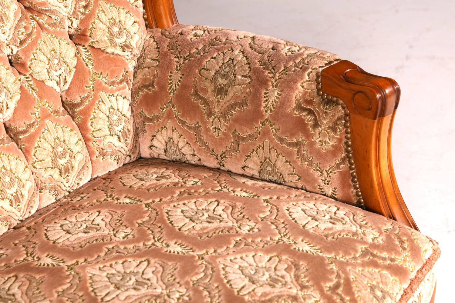 G350 Finish Wunderschönes Chippendale Sofa Barock Stil Couch Samt Stoff 3 Sitzer (Kopie)