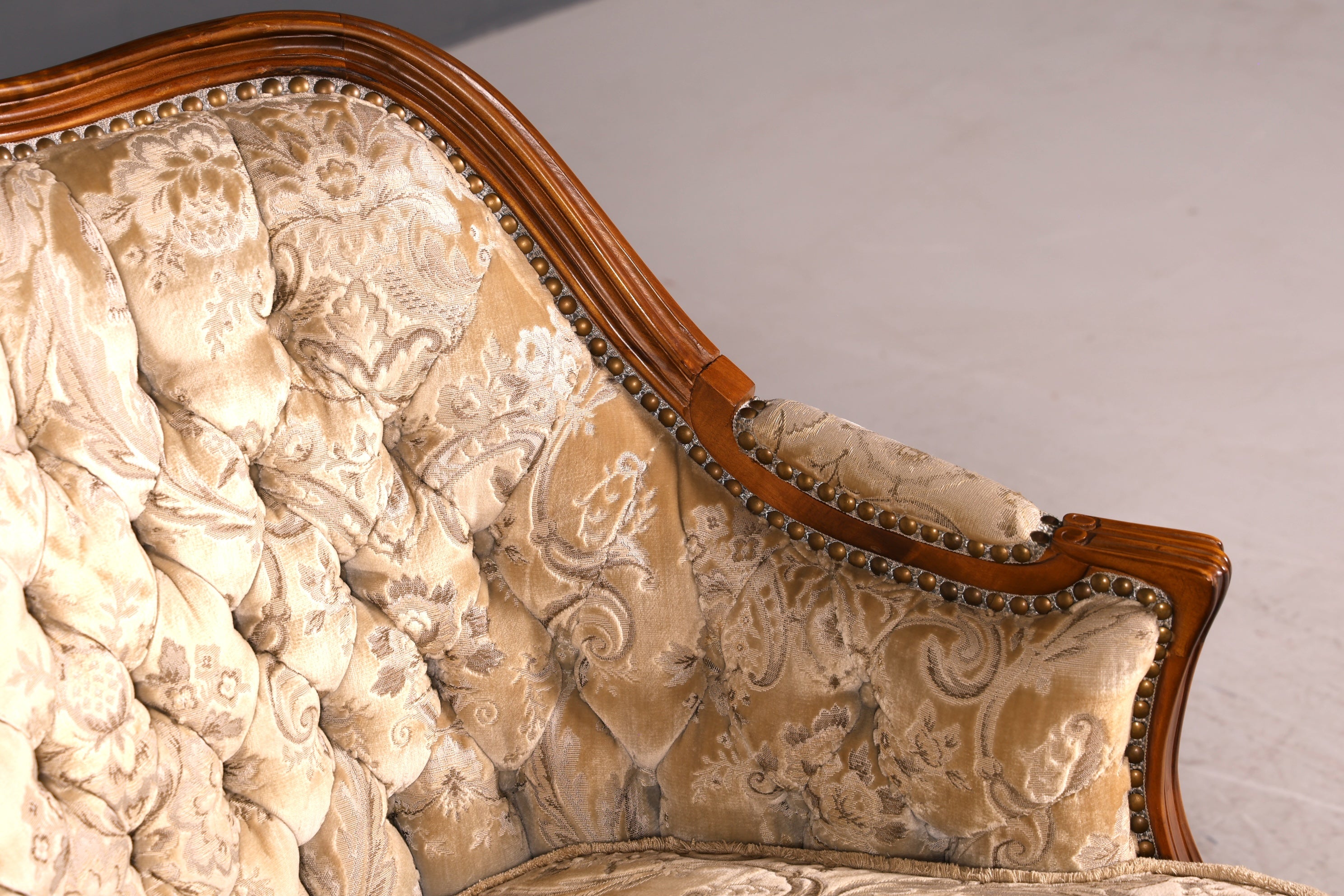 Wunderschöner Chippendale Armlehnsessel Barock Stil Sessel Armchair Samt Stoff Sessel 2 von 2