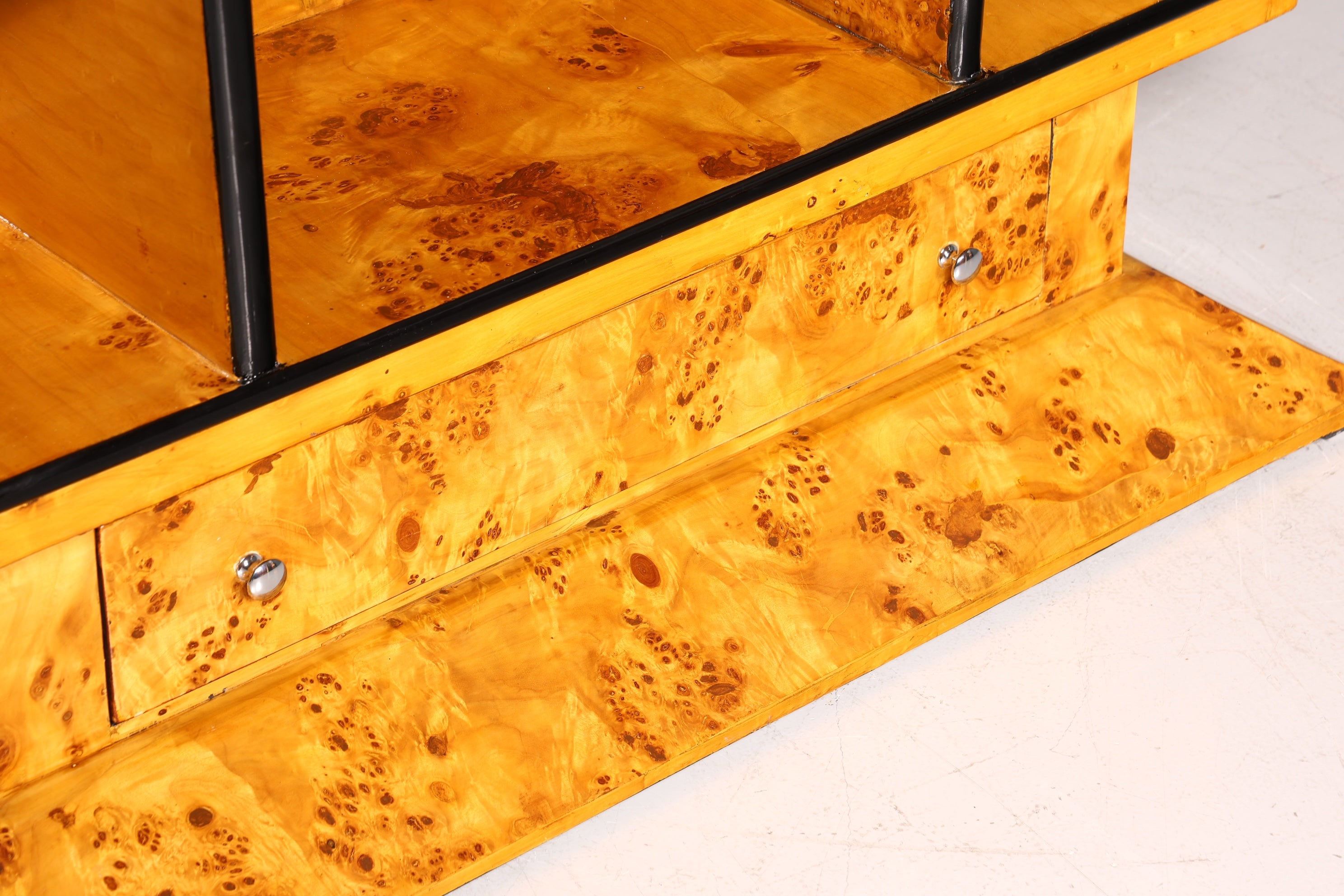 Beeindruckendes Art Deco Design Bücherregal Birke Luxus Regal Biedermeier Bibliothek