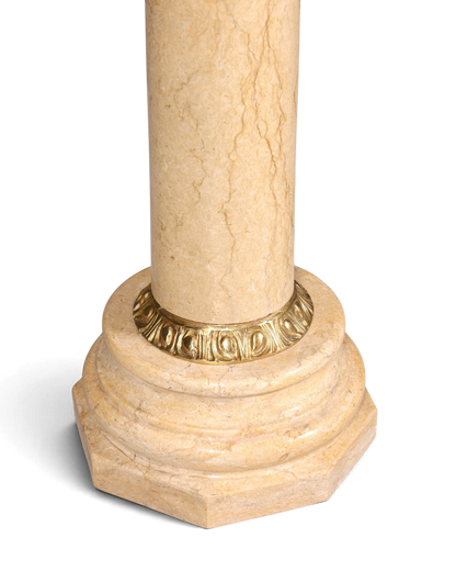 Wunderschöne Barock Stil Säule Louis XV Marmor Blumensäule Naturstein Beige Sockel Ablage 2 von 2