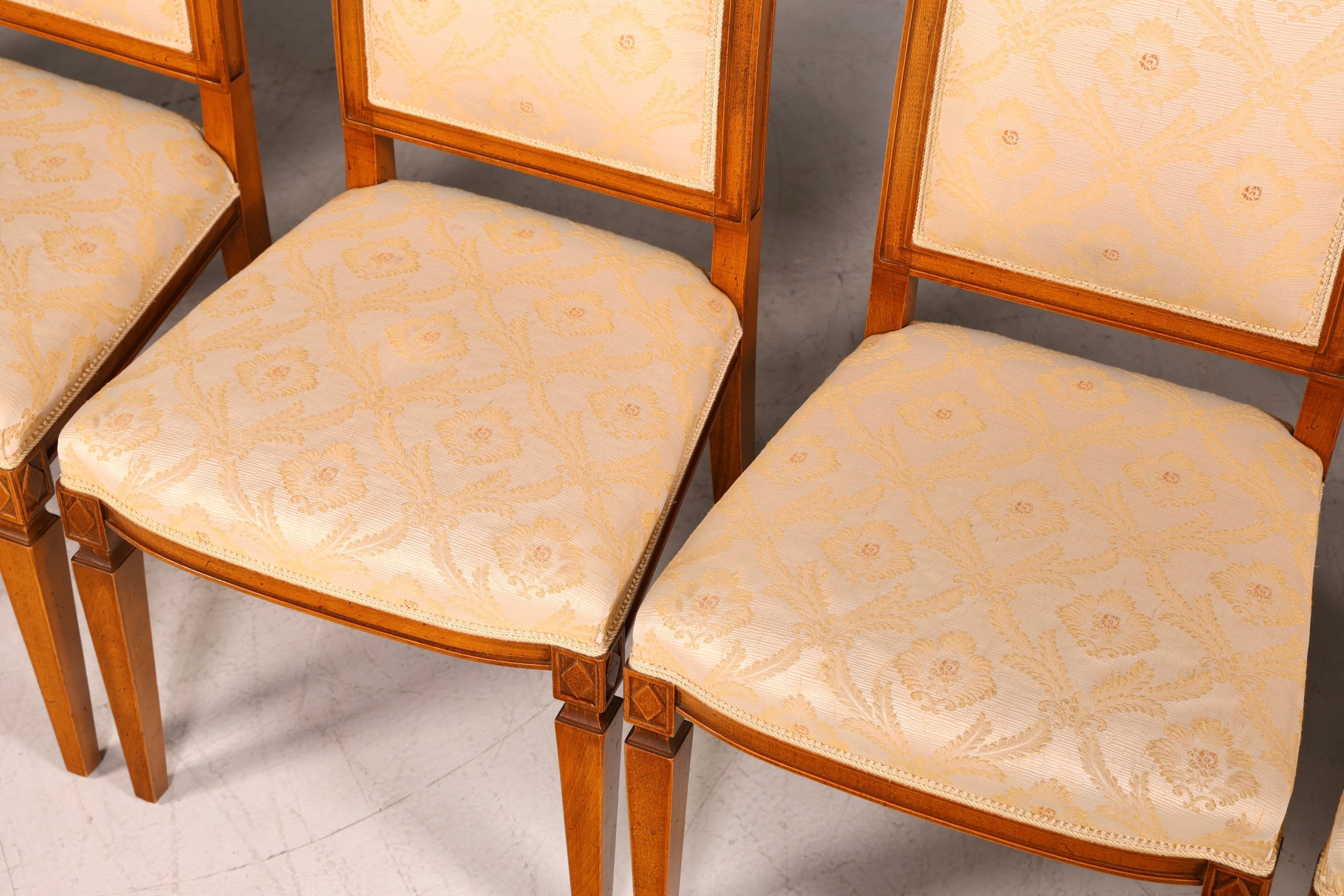 G674 Finish cm SELVA 6x Edle Englische Stühle Englisch Dining Chairs Antik 60er Jahre Regency Küchenstühle Stuhlset (Kopie 2)