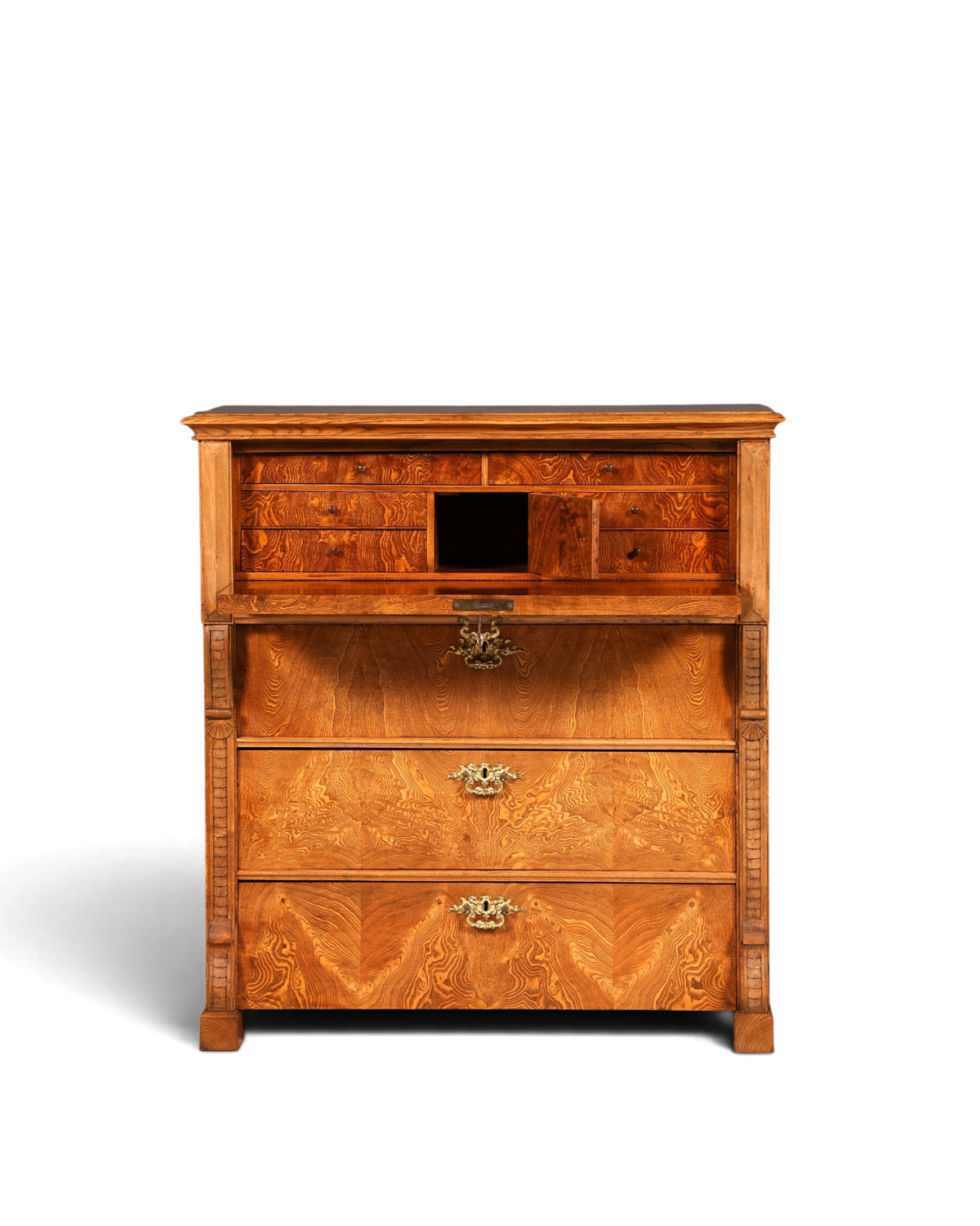 Stilvoller Gründerzeit Sekretär Kommode Jugendstil Schubladenkommode Antik Vertiko