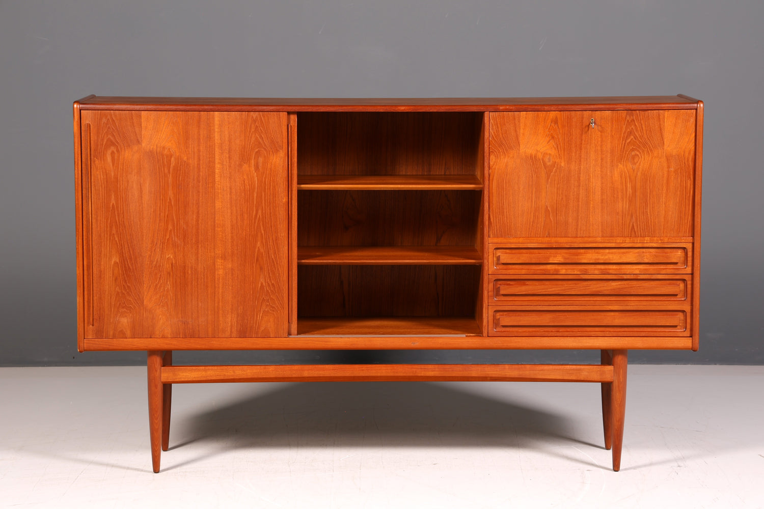 Traumhaftes Original Holger Christensen Møbelmagasiner Sideboard Teak Danish Design Kopenhagen
