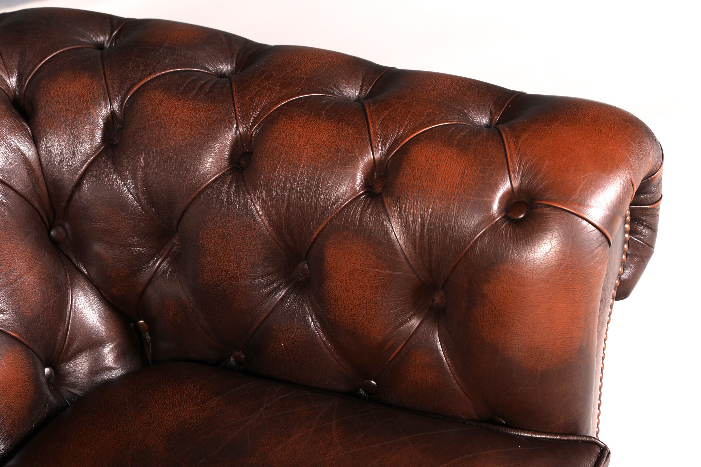 Elegante originele Centurion Chesterfield-fauteuil Engelse armleunfauteuil herenfauteuil leren fauteuil Engeland