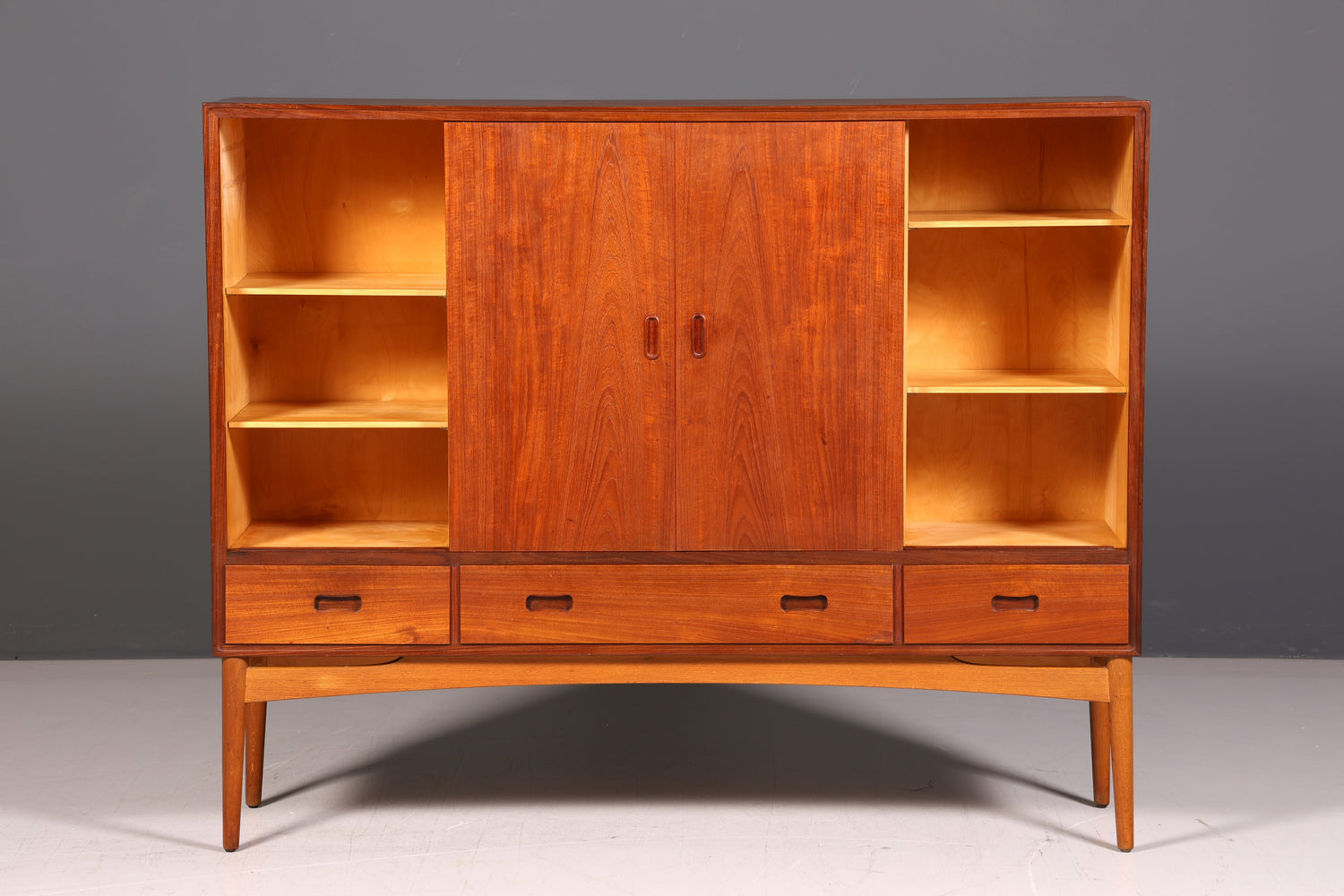 Wunderschönes Mid Century Highboard Vintage Schrank Retro Sideboard Danish Design Teak Holz Kommode
