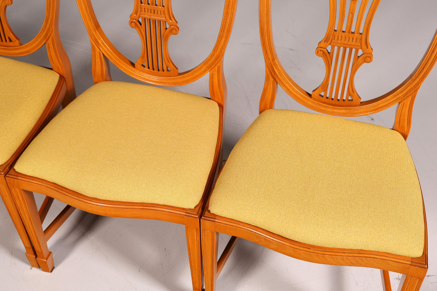 4x Edle Englische Stühle Englisch Dining Chairs Antik 60er Jahre Regency Küchenstühle Stuhlset