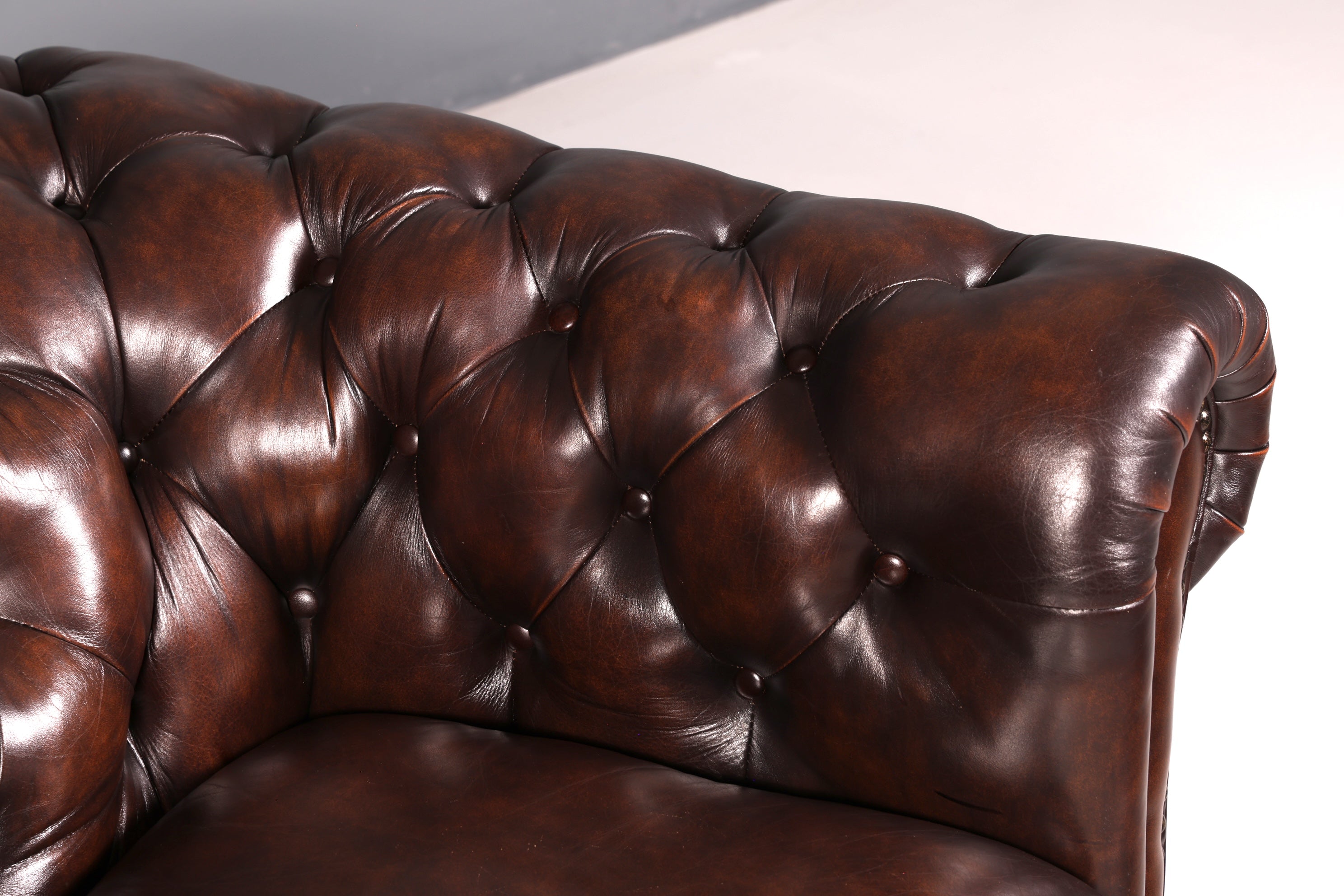 Edler Original Chesterfield Sessel Englischer Armlehnsessel Herrensessel Ledersessel England