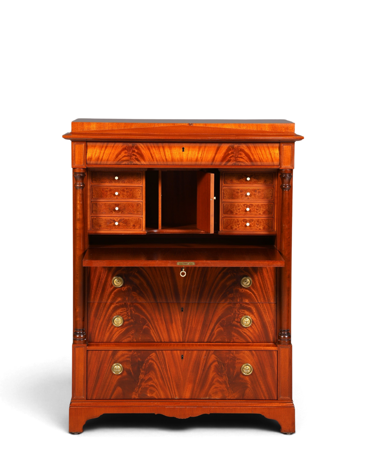 Stilvoller Original Biedermeier Sekretär Englisch Kommode Antik Bürokommode
