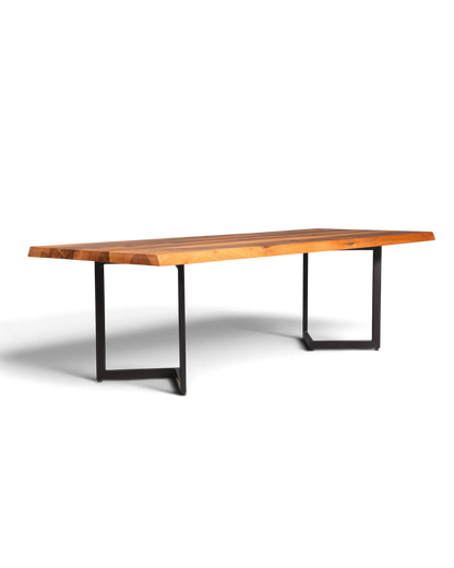 Wunderschöner Nussbaum Tisch 260cm-97cm Esszimmer Tisch Baumkanten Platte massiv Holz Küchentisch