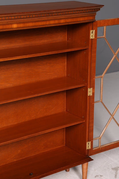 Traumhafte Englische Vitrine Mahagoni Bücherschrank Antik 60s Glasvitrine Vitrinenschrank Vintage