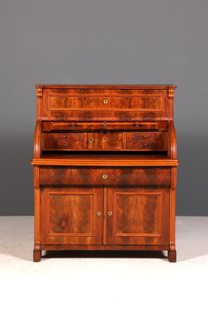 G272 Finish cm Beeindruckender Louis Philippe Sekretär Antik Rollladen Sekretär Schreibtisch Nussbaum Aufsatzsekretär (Kopie)