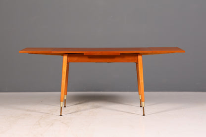 Wunderschöner Mid Century Küchentisch Vintage Tisch ausziehbar höhenverstellbar Esstisch 60s Holz