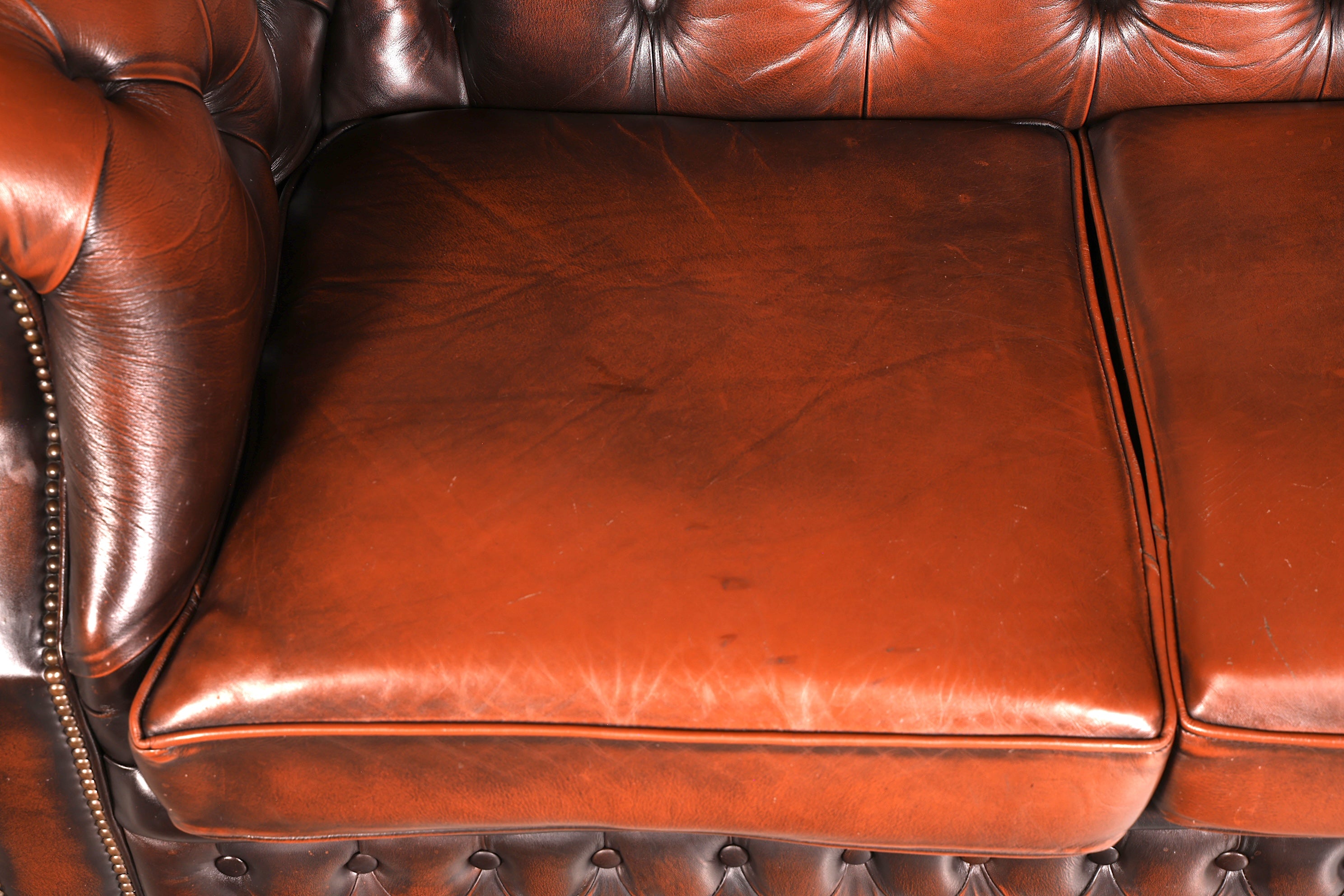 Wunderschöne Original Chesterfield Centurion 2-Sitzer Couch Echt Leder Sofa Englisch UK Antik Vintage